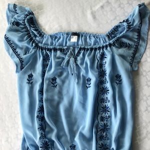 Off the shoulder summer blouse